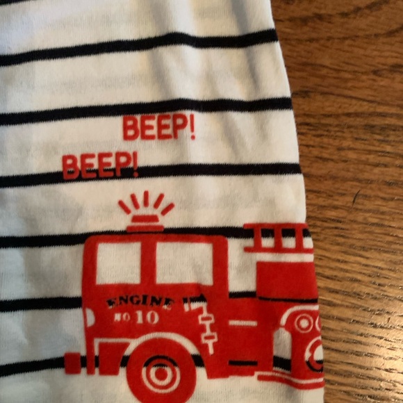 NWT Carter’s Fire Engine white Striped Romper Toddler Boy’s 24 Mth. NEW - Picture 7 of 7